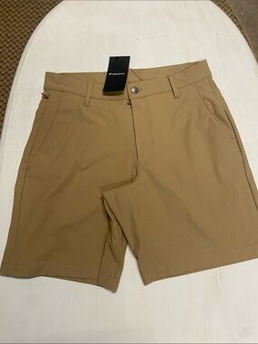 Fabletics Men's Flat Front Shorts - Khaki